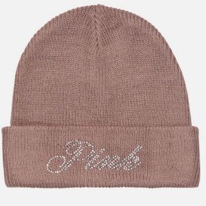 NWT - Victoria’s Secret TAN Rhinestone Knit Beanie